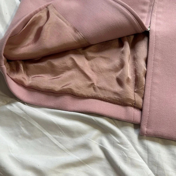 Zara powder pink zippered coat with bell sleeves size XS - Picture 5 of 7